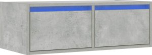 vidaXL vidaXL Szafka pod TV z oświetleniem LED, szarość betonu, 75x35,5x25 cm 3