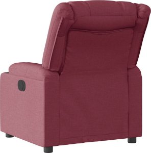 vidaXL vidaXL Fotel rozkładany, winna czerwień, obity tkaniną 5