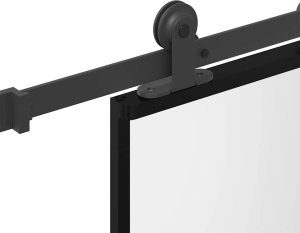 vidaXL vidaXL Drzwi przesuwne z zestawem okuć Szkło hartowane i aluminium 5