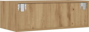 vidaXL vidaXL Szafka pod TV z oświetleniem LED, dąb artisan, 75x35,5x25 cm 9