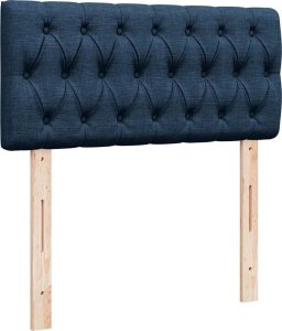 vidaXL vidaXL Rama łóżka otomana z materacem, niebieska, 90x190 cm, tkanina 8