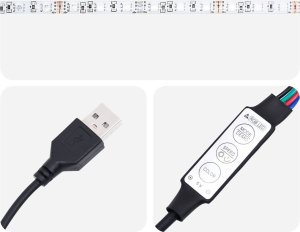 vidaXL Szafka pod TV z oświetleniem LED, biała, 75x35,5x25 cm 12