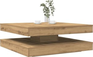 vidaXL Stolik kawowy obrotowy 360 stopni Artisan Oak 90x90x34,5 cm 1