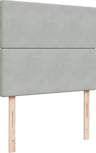 vidaXL vidaXL Rama łóżka otomana z materacami, szara, 120x200 cm, aksamit 10