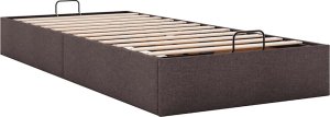 vidaXL vidaXL Rama łóżka otomana bez materaca, brązowa, 80x200 cm, tkanina 4