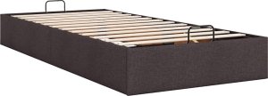 vidaXL vidaXL Rama łóżka otomana bez materaca, brązowa, 80x200 cm, tkanina 7