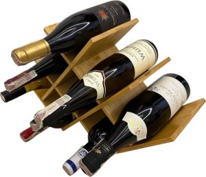 Brunbeste PÓŁKA STOJAK BAMBUSOWY NA 8 BUTEK WINA 3804 2