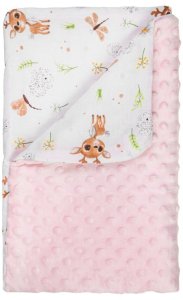 Lulando Lulando BABYDECKE 100 X 75 CM ROSA HIRSCHKALBER 1