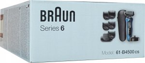 Braun Series 6 61-B4500cs - Skrobak foliowy - Przyciski - Czarny - Niebieski - LED - Sklep - Moc - Prąd zmienny/Bateria 6