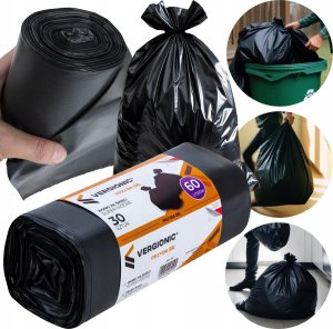 VERGIONIC Worki na śmieci 60l 30 szt. do kosza, mocne, grube, 60l VERGIONIC 2