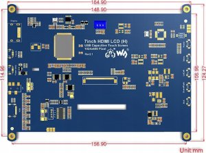 Raspberry Pi Waveshare Ekran dotykowy pojemnościowy dla mikrokomputerów - LCD IPS 7 4