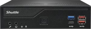 Komputer Shuttle Shuttle DH770 komputer typu barebone Wielkość PC 1.35L Czarny Intel H770 LGA 1700 1