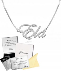 Radziszewska Jewellery NASZYJNIK SREBRNY ELA IMIĘ ŁAŃCUSZEK PREZENT BIŻUTERIA ŻYCZENIA GRATIS 1