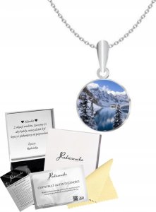 Radziszewska Jewellery Naszyjnik Srebrny Góry Jezioro Foto Biżuteria Prezent Łańcuszek 925 GRAWER 1