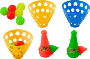 LeanToys Gra Zręcznościowa Łapacz Wyrzutnia Piłek Koszyczki 1