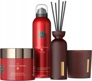 Rituals RITUALS SET (THE RITUAL OF AYURVEDA BODY CREAM 200ML + CANDLE 140G + MINI FRAGRANCE STICKS + SHOWER GEL 200ML) 5