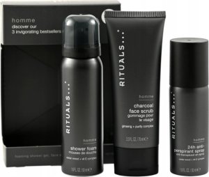 Rituals SET (HOMME 24H ANTI-PERSPIRANT SPRAY 50ML + FACE SCRUB 70ML + FOAMING SHOWER GEL 50ML) 1