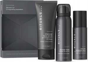 Rituals SET (HOMME 24H ANTI-PERSPIRANT SPRAY 50ML + FACE SCRUB 70ML + FOAMING SHOWER GEL 50ML) 2