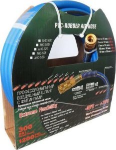 Rockforce Wąż gumowy pneumatyczny zbrojony 10mm x 10m z szybkozłączkami 1