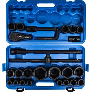 Forcekraft Zestaw narzędzi udarowych 26el. 3/4" (17-50mm) i 1" (55-65mm) (6-kątnych) 2