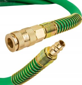 Rockforce Wąż gumowy pneumatyczny zbrojony 8mm x 15m z szybkozłączkami 5