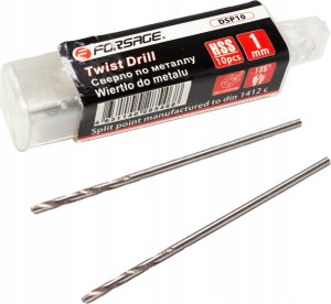 Wiertło Forsage ZESTAW WIERTEŁ 1mm 10 SZT. WIERTŁA DO METALU plastikowej walizce 1