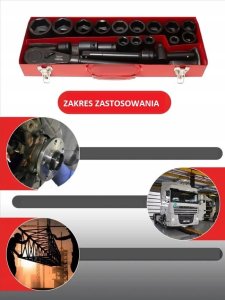 Zestaw narzędzi Forcekraft Zestaw narzędzi udarowych 3/4" 21el. (6-kątnych) (17-50mm) 12