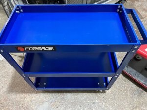 Wózek narzędziowy Forsage Wózek narzędziowy, warsztatowy z 3 półkami, na kółkach 7