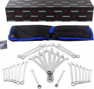 Forsage Zestaw kluczy płasko-oczkowych 27el. (6-32mm) na płótnie (2 z grzechotką) 2