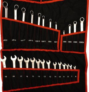 Forcekraft Zestaw kluczy płasko-oczkowych 25el. (6-32mm) Cr-V 12