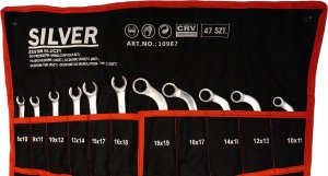 Forcekraft Zestaw kluczy płasko-oczkowych 25el. (6-32mm) Cr-V 10