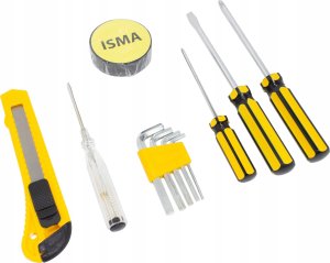 Zestaw narzędzi Isma Zestaw narzędziowy 16 el. Kombinerki wk rętaki młotek 6