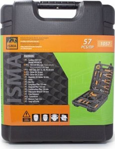Zestaw narzędzi Isma ZESTAW NARZĘDZIOWY Z WKRĘTARKĄ 57 EL. WALIZKA 3