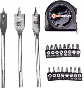 Zestaw narzędzi Forcekraft Zestaw narzędzi 71el. - nasadki (4-10mm), bity, wiertła 6