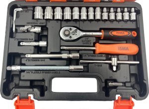 Zestaw narzędzi Isma Zestaw narzędzi 1/4 bity nasadki 46 el 4