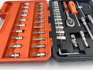 Zestaw narzędzi Isma Zestaw narzędzi 1/4 bity nasadki 46 el 6