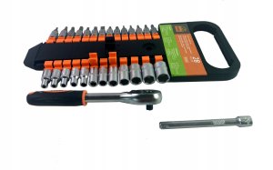 Zestaw narzędzi Isma Zestaw narzędzi 1/4 bity nasadki 28 el 2