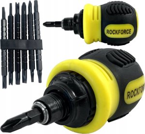 Rockforce Śrubokręt dwustronny w komplecie z bitami 1