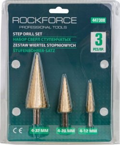 Wiertło Rockforce Zestaw wierteł stopniowych 3el. 2
