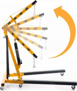 JCB Żuraw warsztatowy 2t hydrauliczny składany podnośnik do silników (długość wysięgnika: 365-1930mm) 12