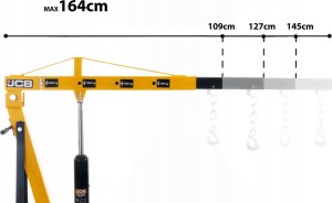 JCB Żuraw warsztatowy 2t hydrauliczny składany podnośnik do silników (długość wysięgnika: 365-1930mm) 6