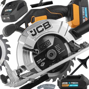 Pilarka tarczowa JCB Pilarka zagłębiarka akumulatorowa 18V 165mm (kpl.: akumulator 2Ah, ładowarka, torba) 19