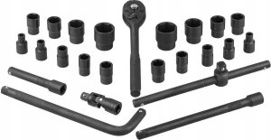 Zestaw narzędzi Forcekraft Zestaw narzędzi 1/2" 24el. (8-32mm) (6-kątnych) 2