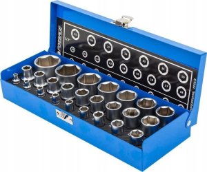 Zestaw narzędzi Forsage Zestaw nasadek 1/4" & 1/2" 25el. (4-32mm) (6-kątnych) 2