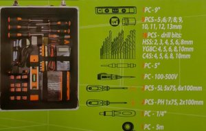 Zestaw narzędzi Isma Zestaw narzędzi 1/2" 1300el. (5-13mm) (6-kątnych) 13