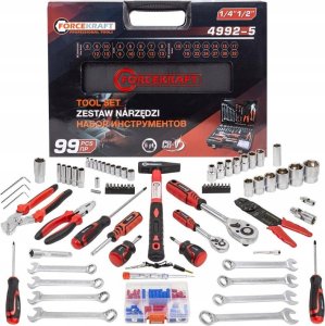 Zestaw narzędzi Forcekraft Zestaw narzędzi 99el. 1/4", 1/2" (6-kątnych) 14