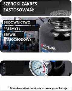 Forsage Podnośnik hydrauliczny słupkowy 50t (h min 280mm, h max 450mm) 10