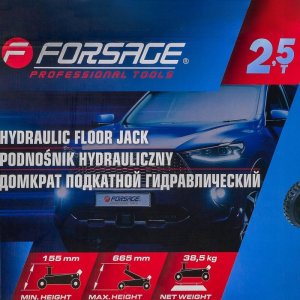 Forsage Podnośnik hydrauliczny 2.5t (h min 155mm, h max 665mm) 12