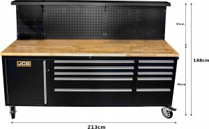 JCB Stół warsztatowy metalowy przenośny 17