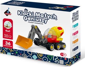 Askato Klocki Konstrukcyjne 4w1 Mały Geniusz 36 el. Pojazdy 1
